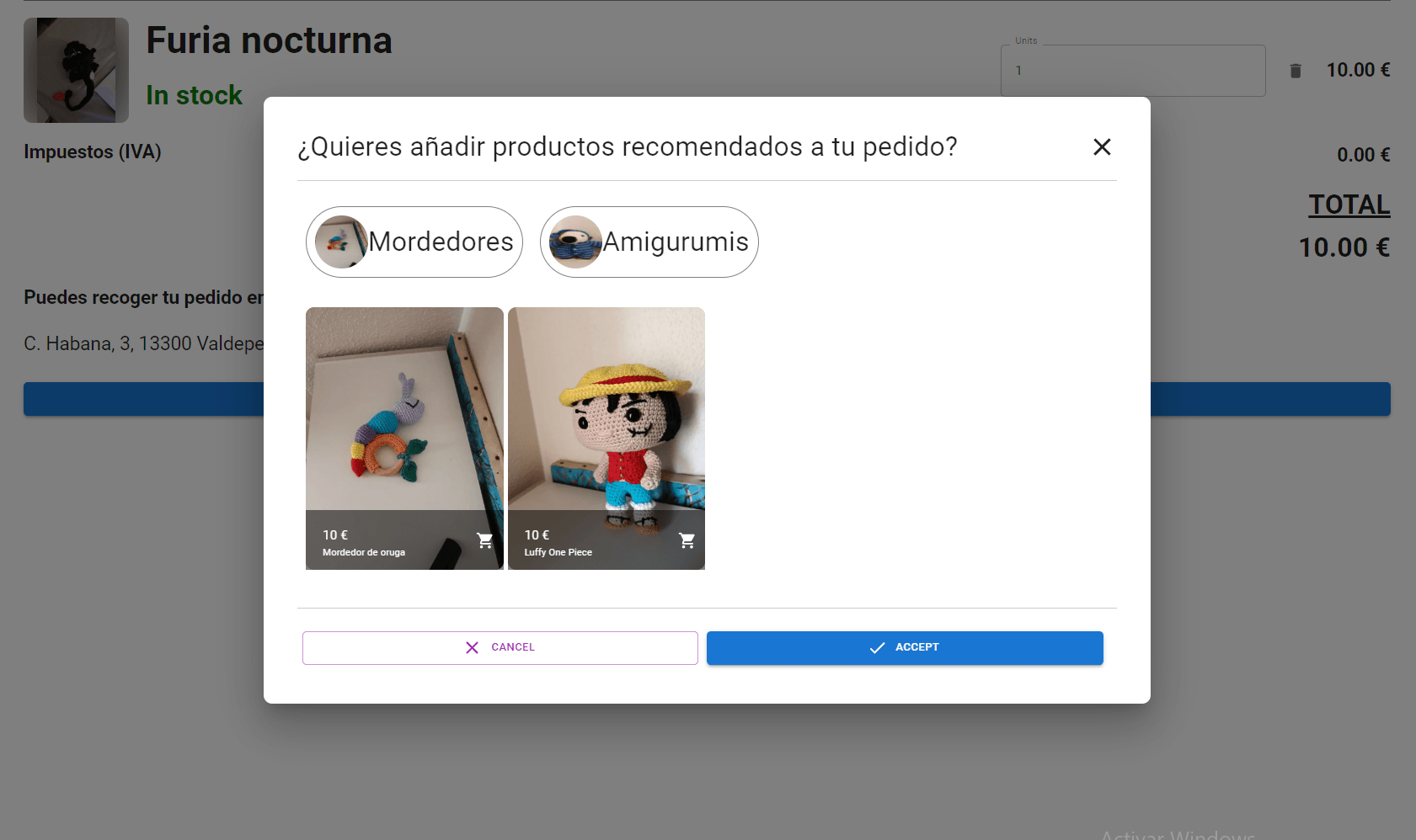 Sistema de pedidos self-service en tienda